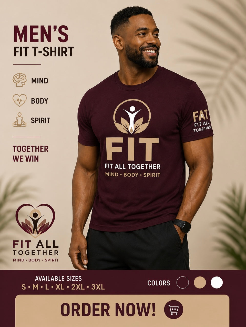 FIT All Together Men's T-Shirt (Bronze)