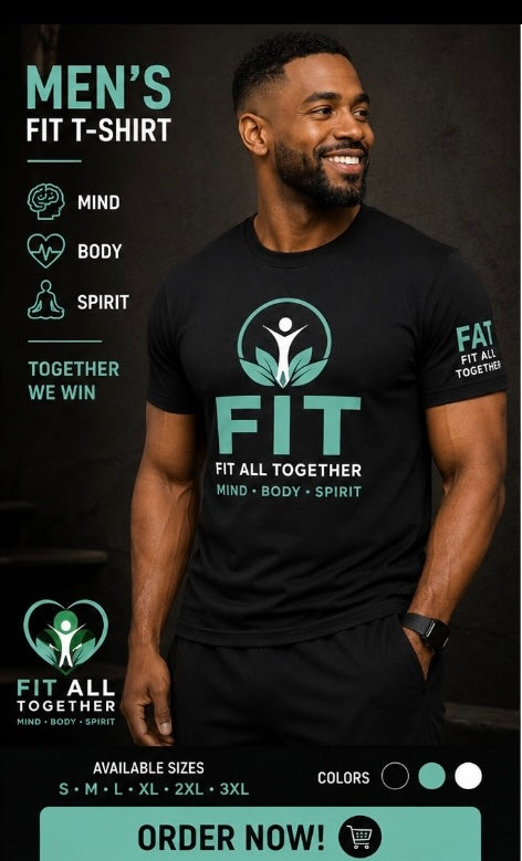 FIT All Together Men's T-Shirt (Black & Blue)